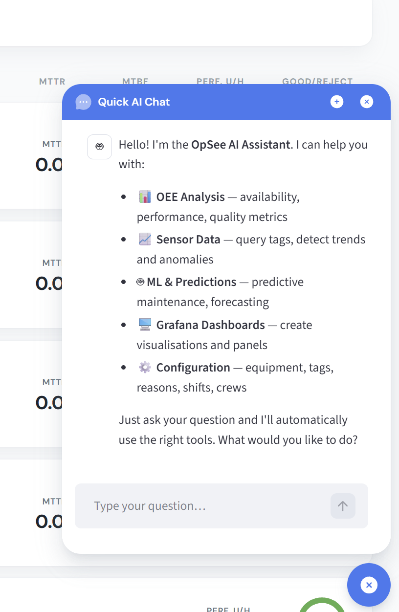 OpSee AI assistant chat